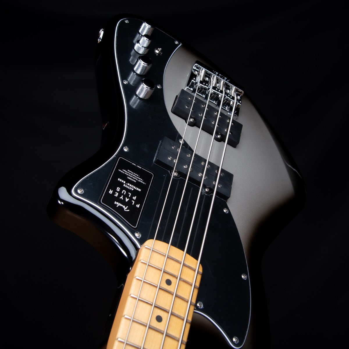 Fender Player Plus Active Meteora Bass - Maple, Silverburst view 8