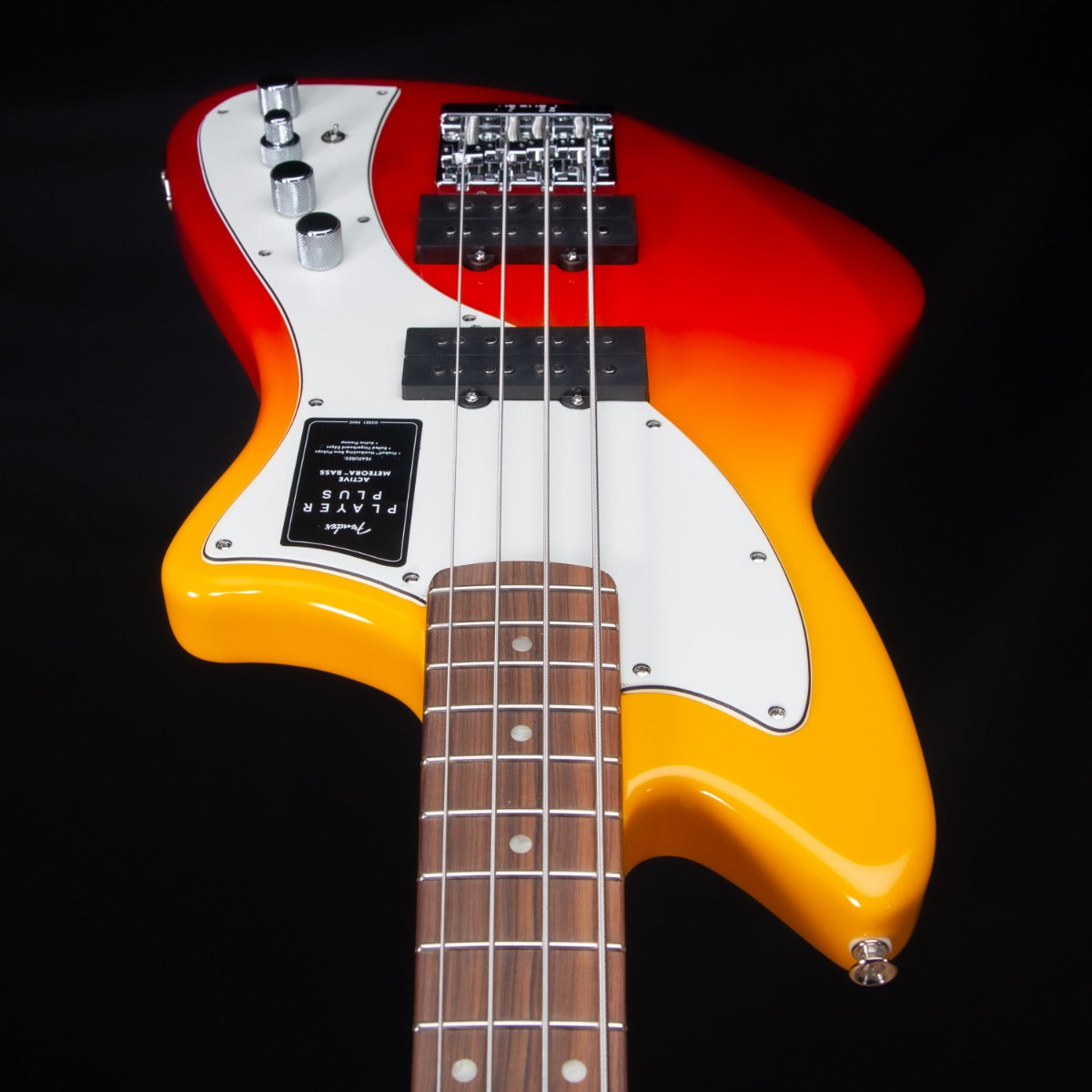 Fender Player Plus Active Meteora Bass - Pau Ferro, Tequila Sunrise view 9