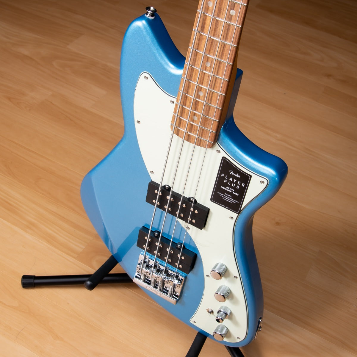 Fender Player Plus Active Meteora Bass - Pau Ferro, Opal Spark view 5