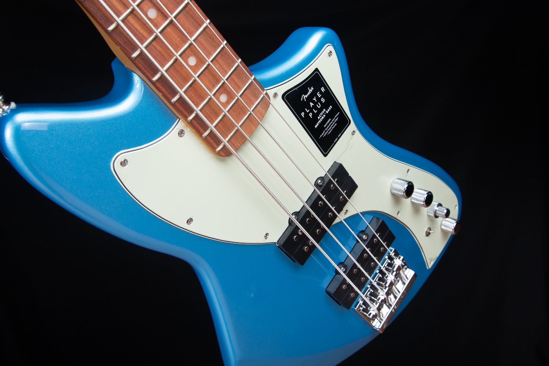 Fender Player Plus Active Meteora Bass - Pau Ferro, Opal Spark view 6