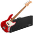 Collage image of the Fender Player Jazz Bass - Candy Apple Red W/ HARDCASE