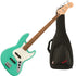 Collage image of the Fender Player Jazz Bass - Sea Foam Green W/ GIG BAG