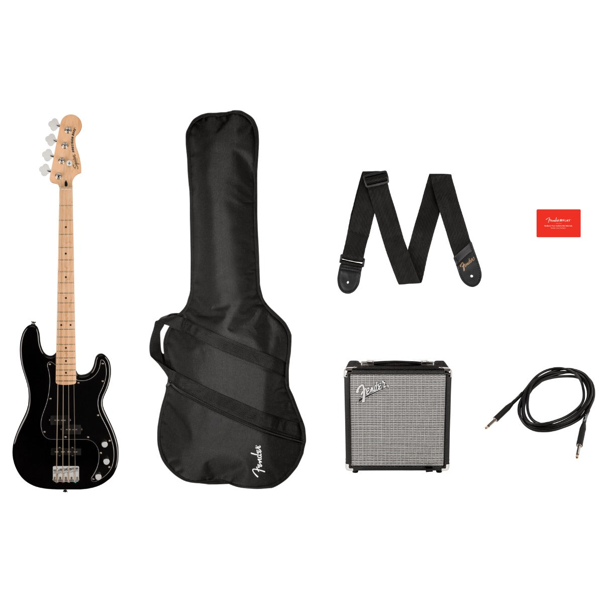 Squier Affinity Series Precision Bass PJ Pack - Black view 2