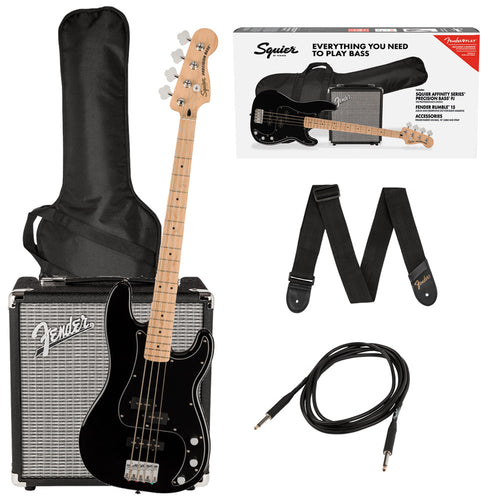 Squier Affinity Series Precision Bass PJ Pack - Black view 1