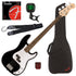 Collage image of the Fender Squier Sonic Precision Bass - Black BASS ESSENTIALS BUNDLE