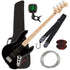 Bundle collage of components for Squier Affinity Jazz Bass - Maple, Black BASS ESSENTIALS BUNDLE