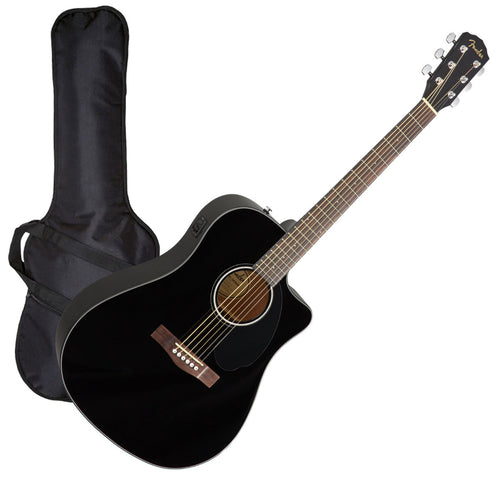 Fender CD-60SCE Ac-El Guitar - Black PERFORMER PAK