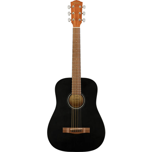 Top view of Fender FA-15 3/4 Steel Acoustic Guitar - Black