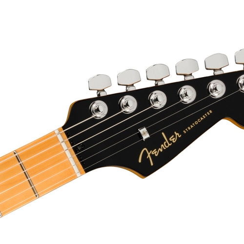 Fender American Ultra Luxe Stratocaster - Maple, 2-Color Sunburst headstock