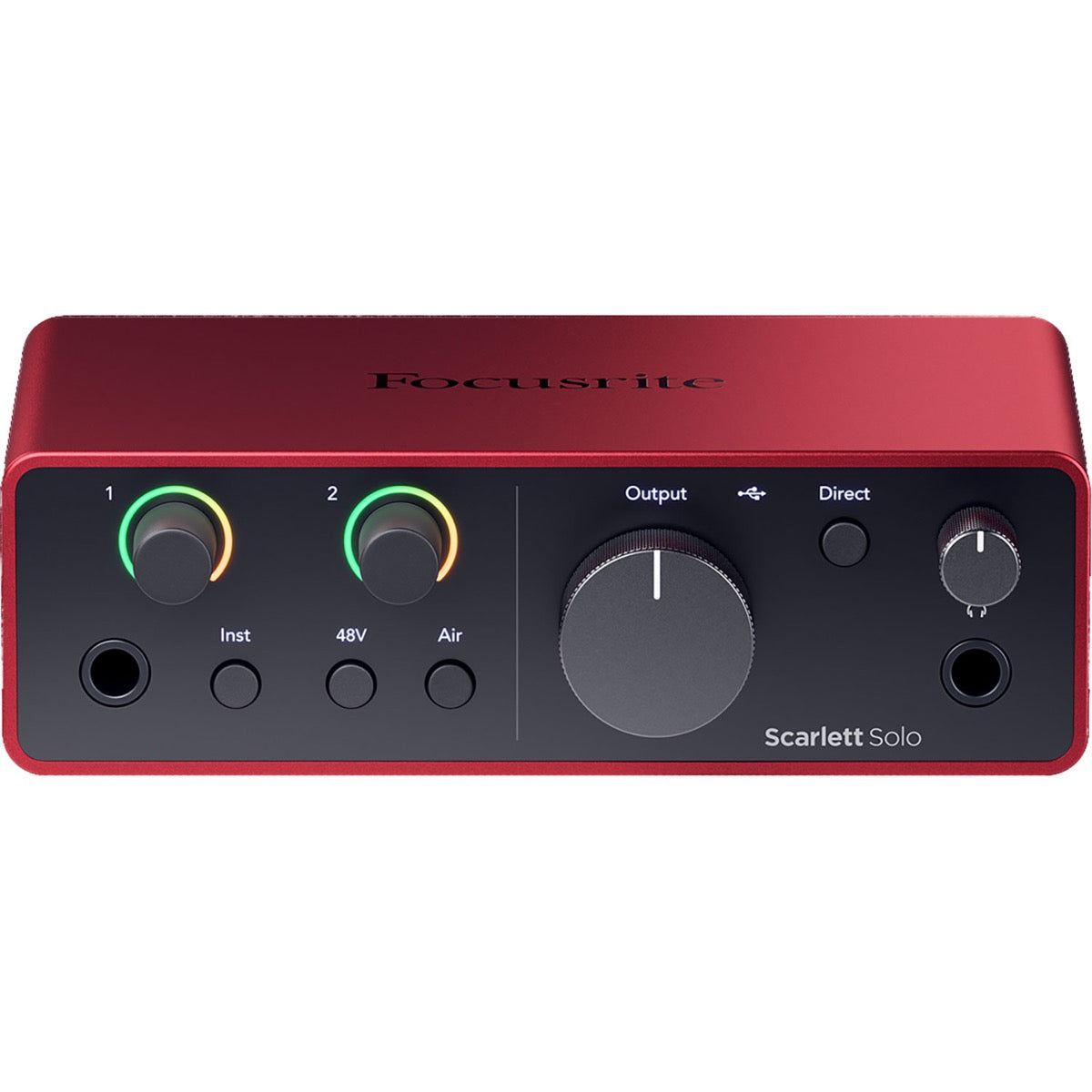 Collage showing components in Focusrite Scarlett Solo (4th Gen) USB Audio Interface View 3