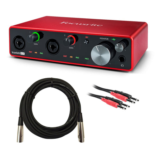Focusrite Scarlett 4i4 (3rd Gen) USB Audio Interface CABLE KIT