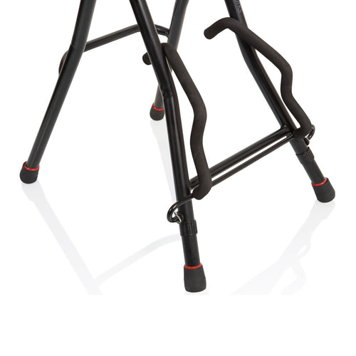 Closeup of the guitar stand closed of the Gator Frameworks Guitar Stool with Stand