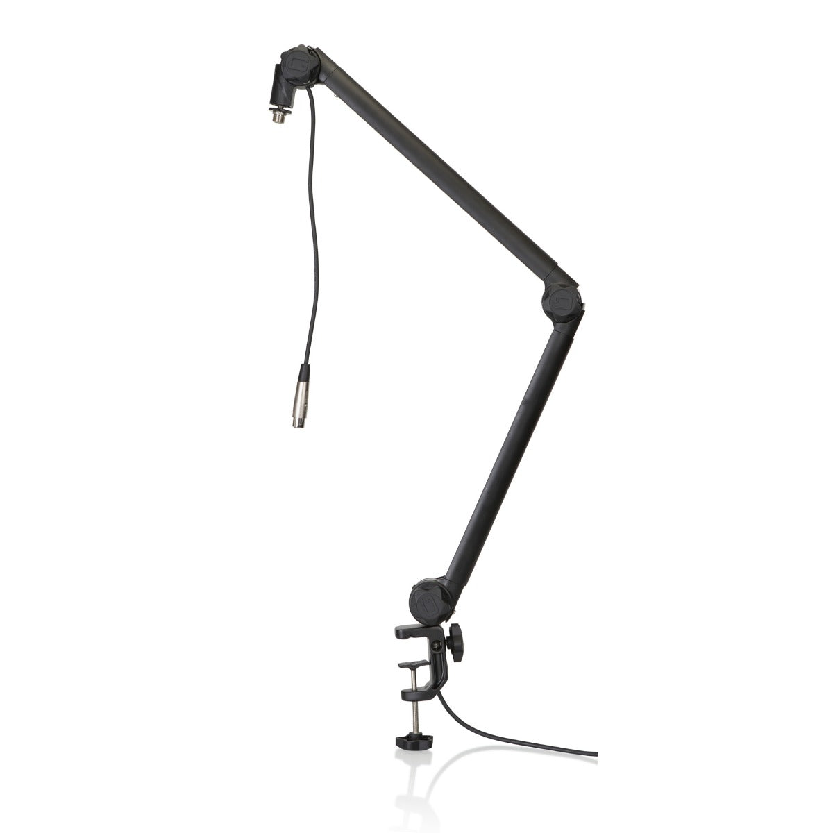Image of all the pieces that make up the Gator Frameworks Deluxe Desktop Mic Boom Stand