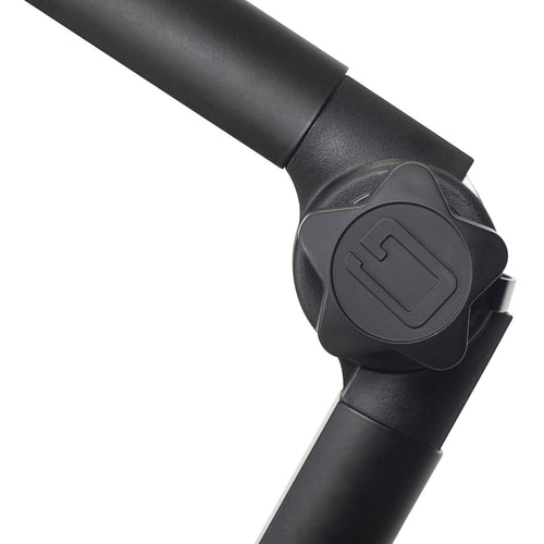 Closeup image of the elbow for the Gator Frameworks Deluxe Desktop Mic Boom Stand