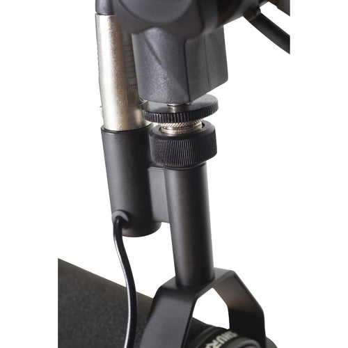 Closeup image of the screw socket for the Gator Frameworks Deluxe Desktop Mic Boom Stand
