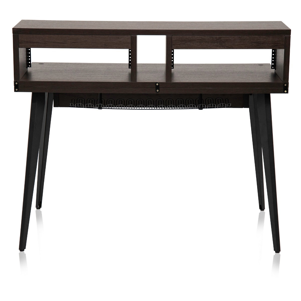 Rear view of Gator Frameworks Elite Series Furniture Desk  - Brown