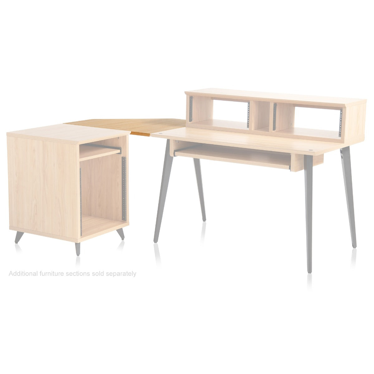 Gator Frameworks Elite Series Furniture Desk Corner Section  - Maple shown with the complete set