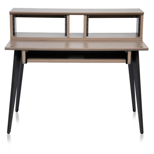 Front of the Gator Frameworks Elite Series Furniture Desk  - Grey