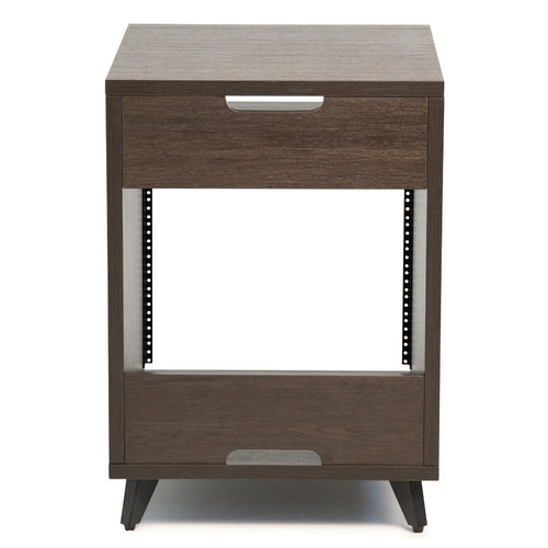 Image of the back of the Gator Frameworks Elite Series Furniture Desk 10U Rack - Brown