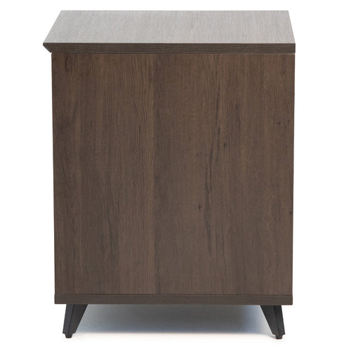 Right side profile image of the Gator Frameworks Elite Series Furniture Desk 10U Rack - Brown