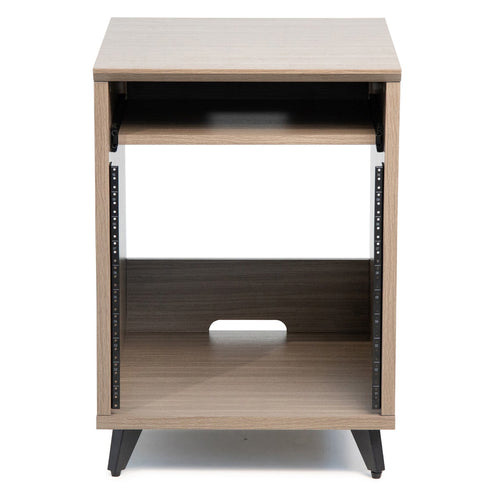 Front of the Gator Frameworks Elite Series Furniture Desk 10U Rack - Grey