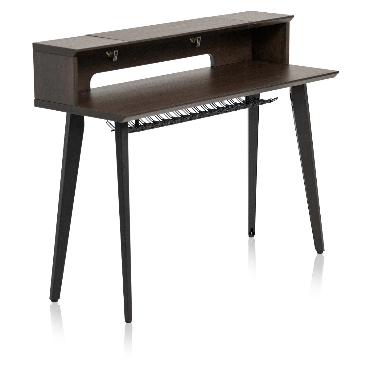 Angled image of the Elite Furniture Series 61-Note Keyboard Desk 