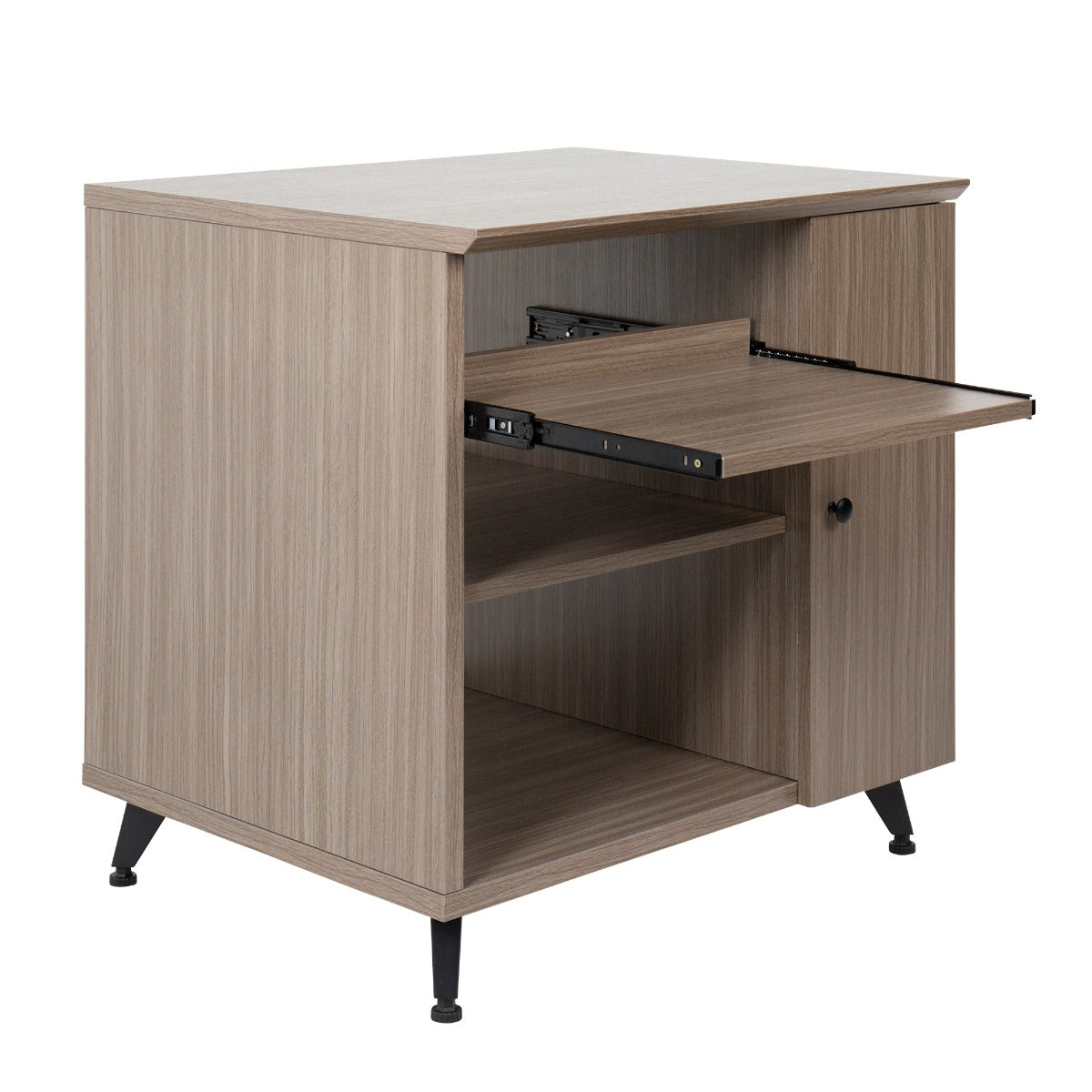 Gator Frameworks Elite Series Sidecar Rack Cabinet w/ Shelf - Grey