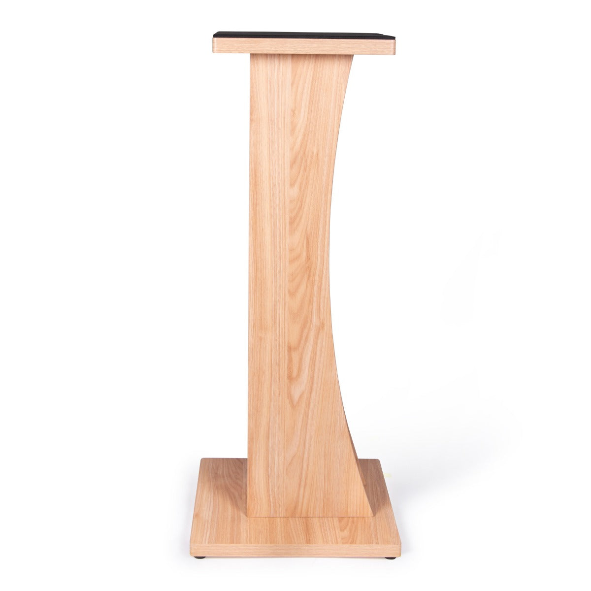 Angled perspective of the Gator Frameworks Elite Series Studio Monitor Stand - Maple
