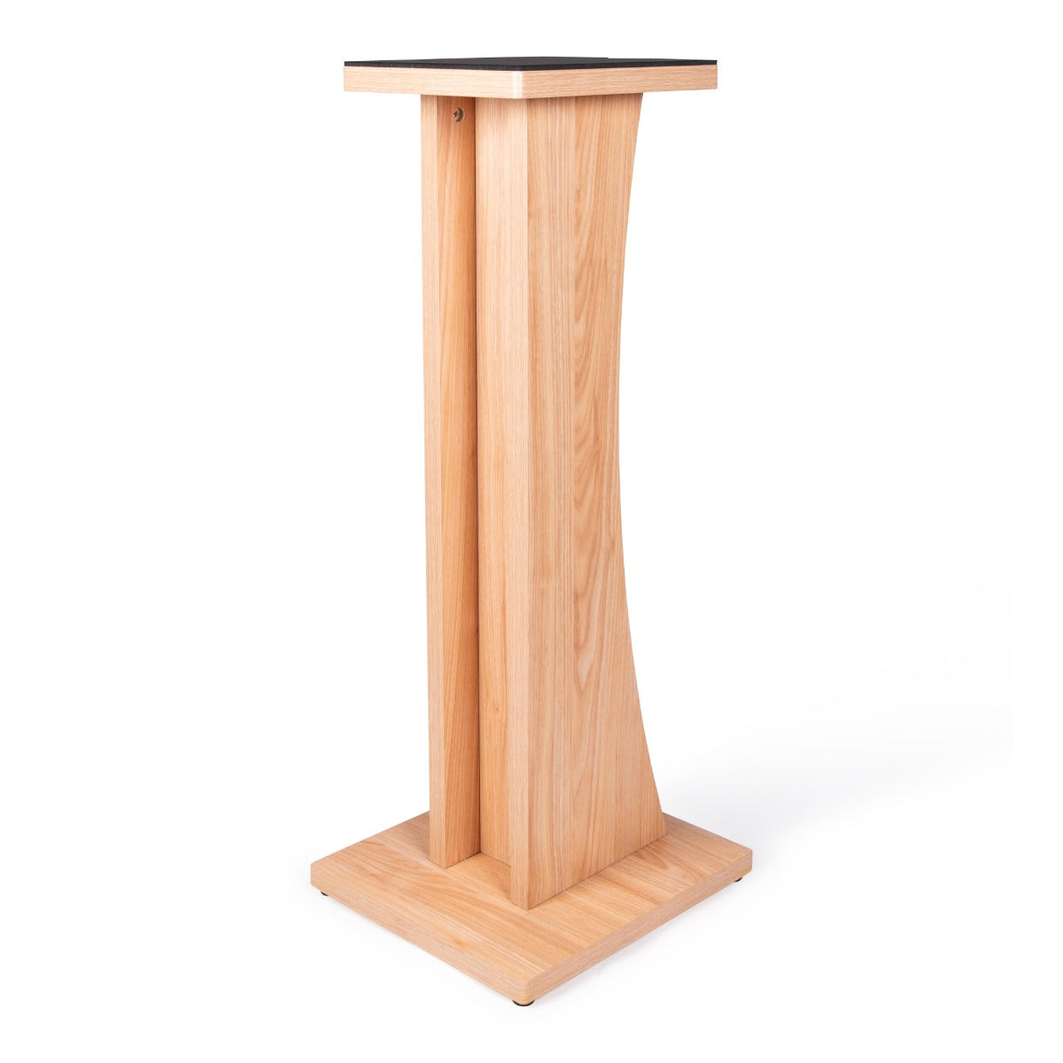 Angled perspective of the Gator Frameworks Elite Series Studio Monitor Stand - Maple