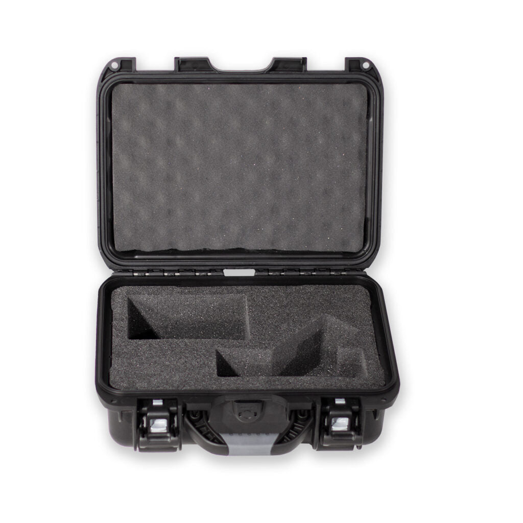 Open lid front of the Gator Cases Titan Series Case for Shure SM7B Microphone and Cable