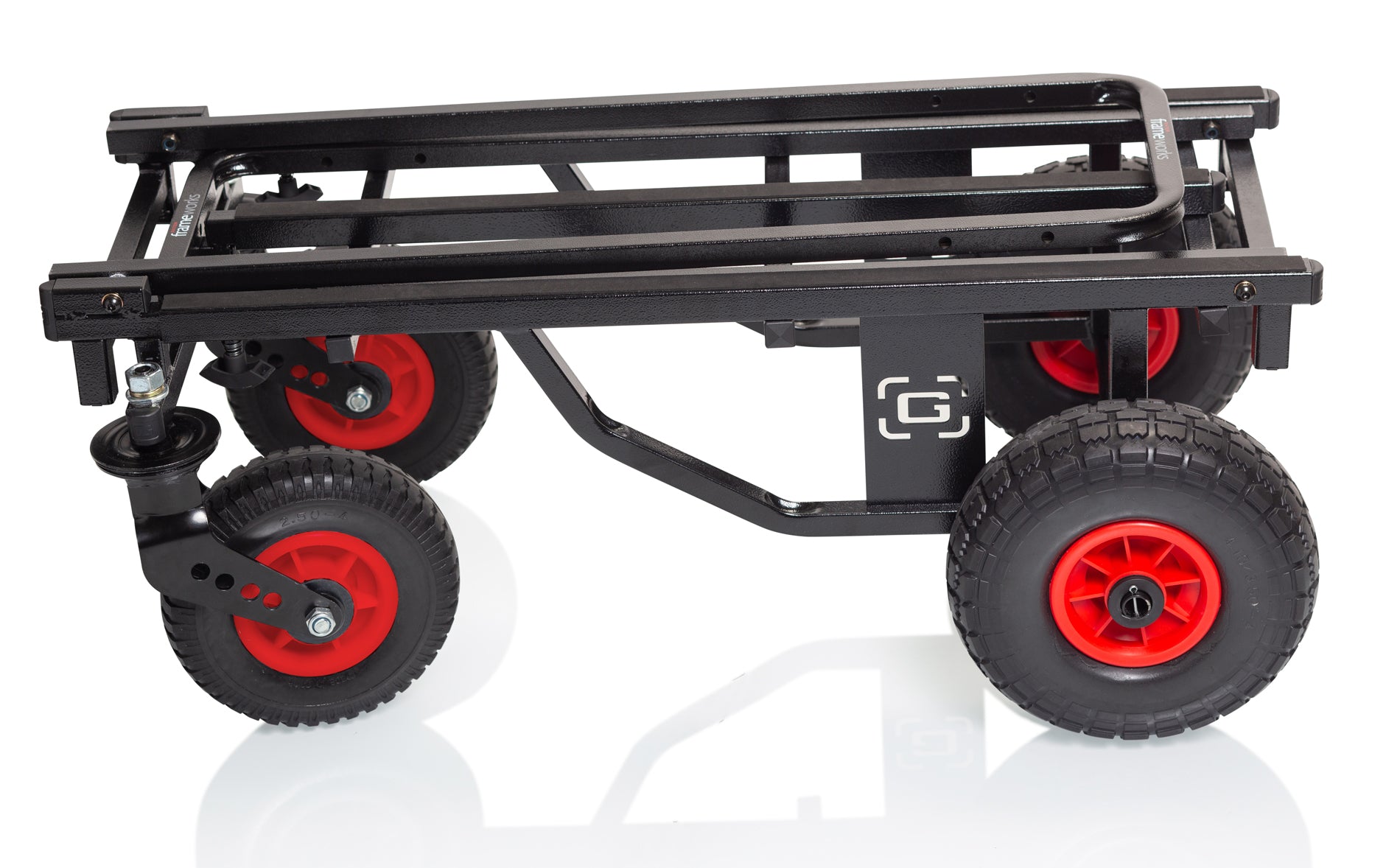 Image of a compacted Gator Frameworks GFW-UTL-CART52AT Utility Cart - All Terrain