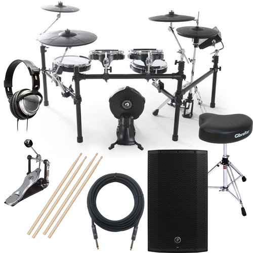 Collage image of the Gewa G5 Studio Electronic Drum Kit COMPLETE DRUM BUNDLE