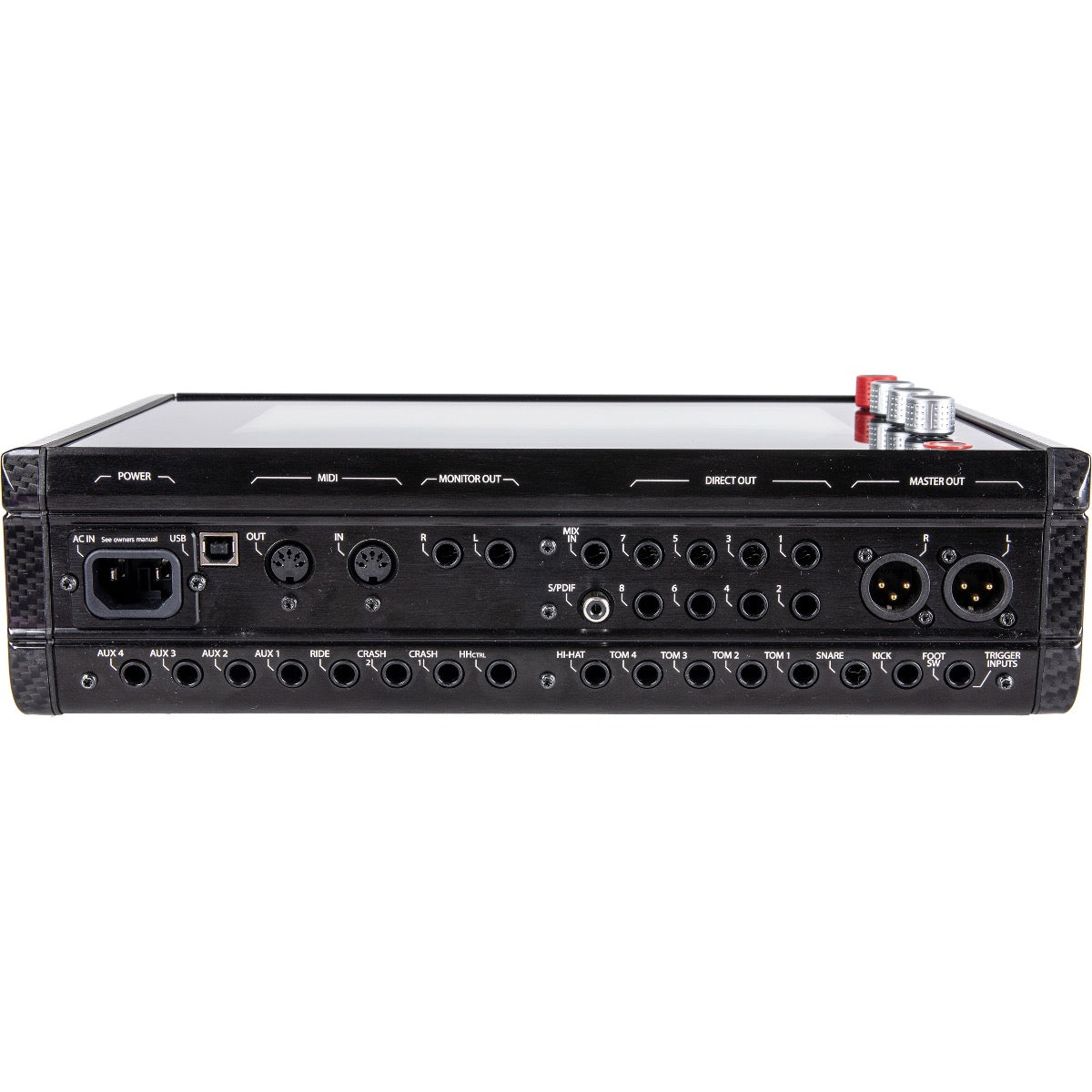 Rear view of GEWA G9 Drum Workstation Module