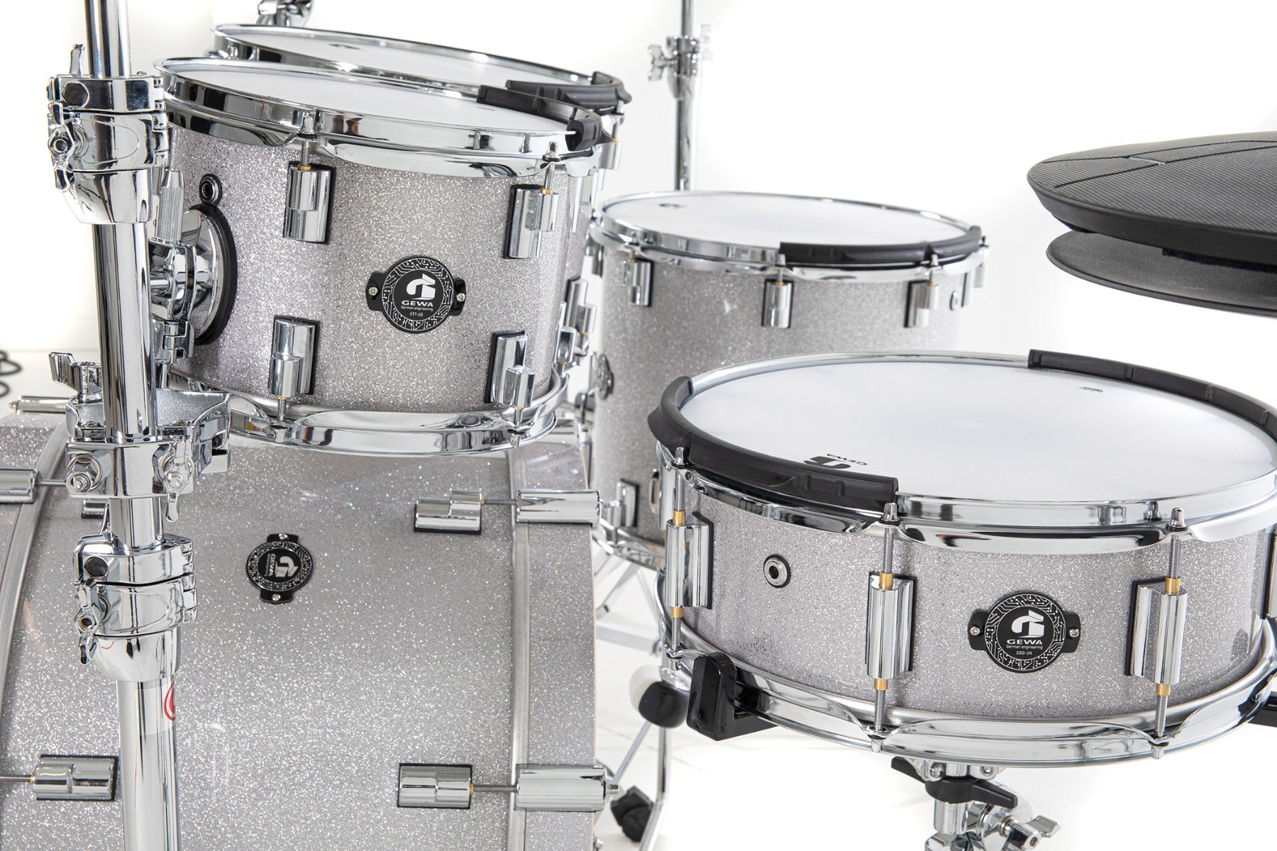 GEWA G9 Pro 5 SE Electronic Drum Set - Silver Sparkle, View 11