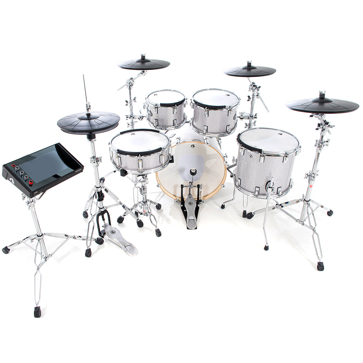 GEWA G9 Pro 5 SE Electronic Drum Set - Silver Sparkle, View 4
