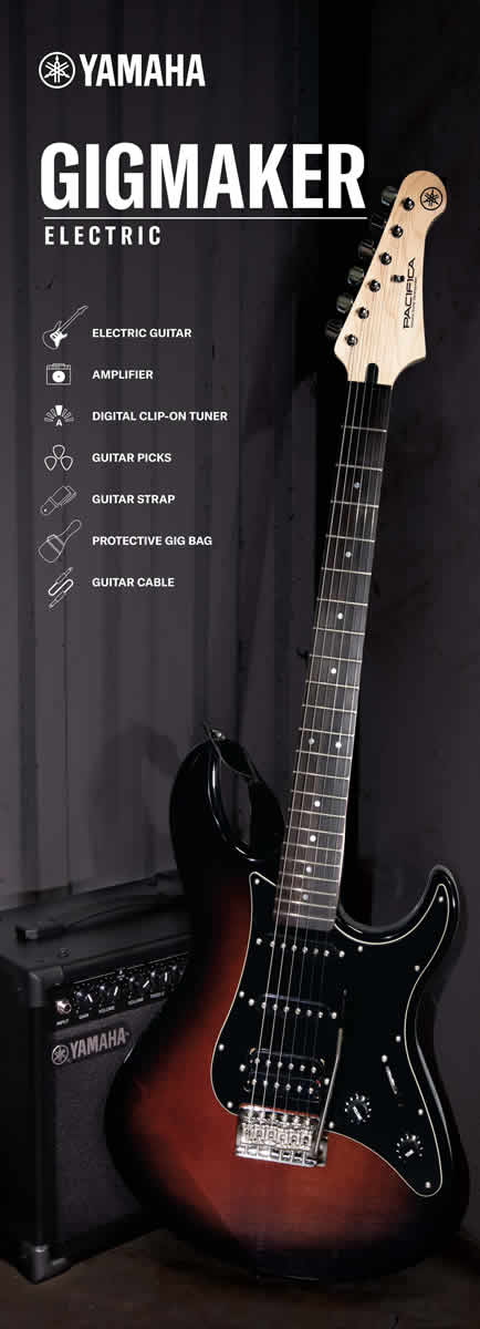 yamaha gigmaker electric guitar starter pack retail packaging
