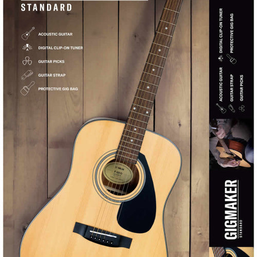 Yamaha GigMaker Standard Acoustic Guitar Starter Pack - Natural retail packaging