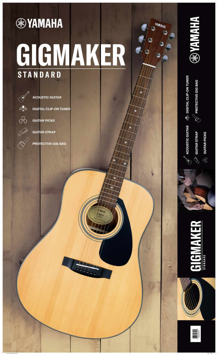 Yamaha GigMaker Standard Acoustic Guitar Starter Pack - Natural retail packaging