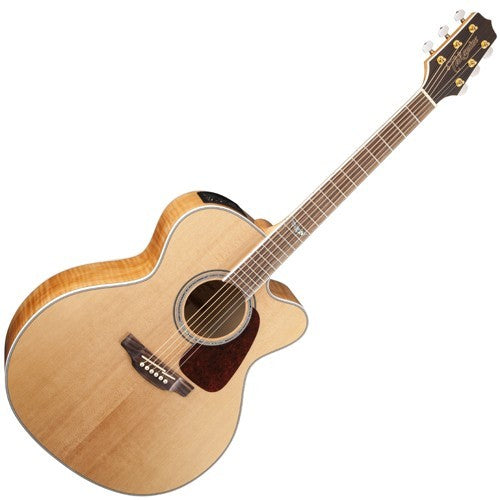 Takamine GJ72CE Jumbo Acoustic-Electric Guitar Flame Maple - Natural