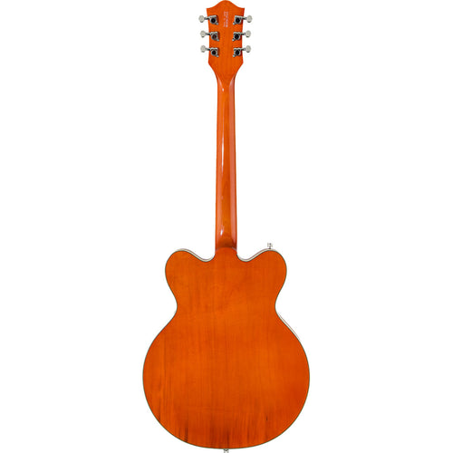 Back view of Gretsch G5622T Electromatic Center Block Guitar - Orange Stain
