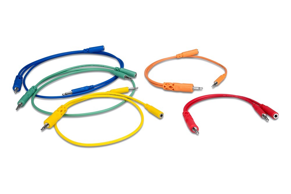Hosa Hopscotch Patch Cables - Multiple Sizes and Colors - 5 Pieces