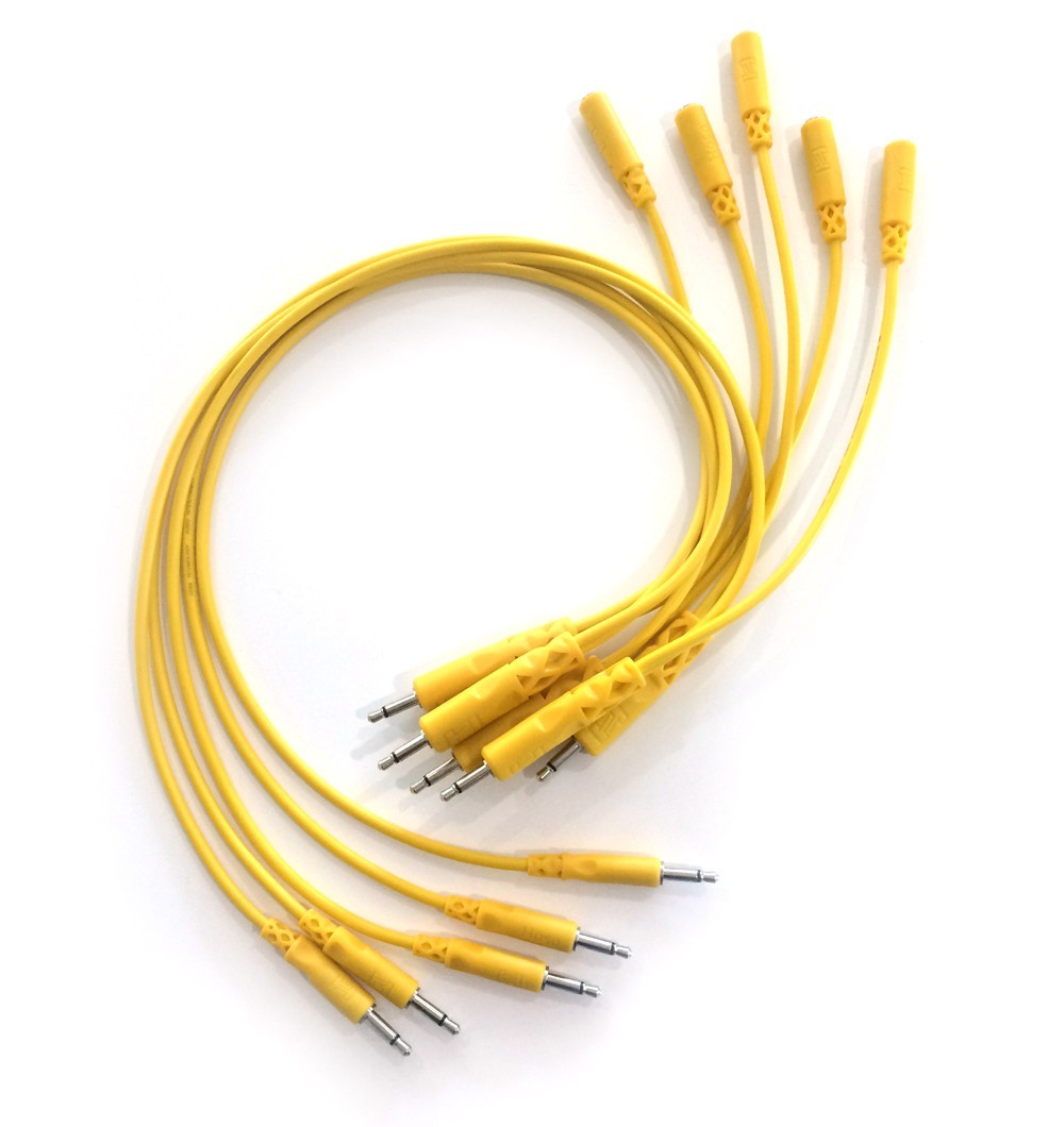 Hosa CMM-545Y Hopscotch Patch Cables - Yellow - 5 Pieces