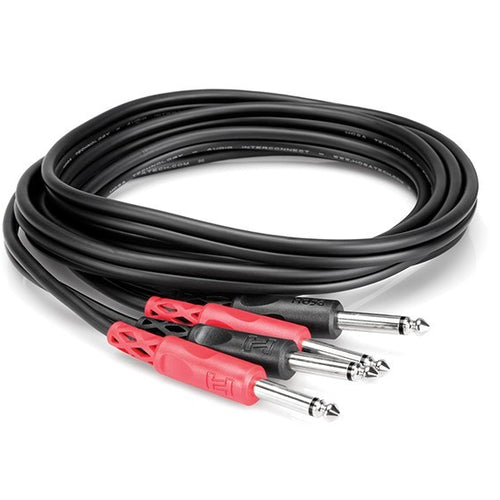 Hosa CPP-206 Stereo Interconnect Dual 1/4" TS to 1/4" TS - 20'