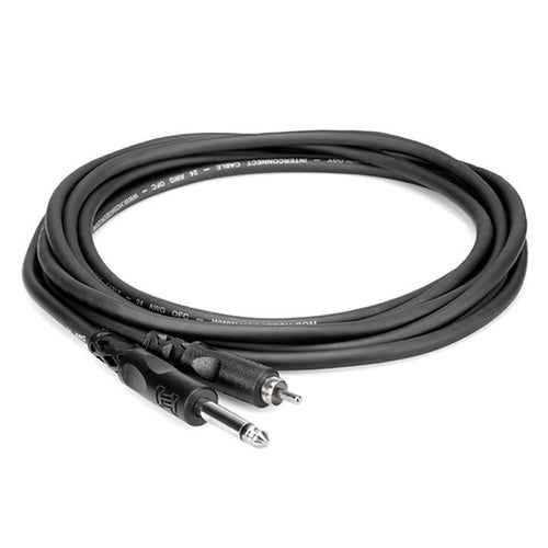 Hosa CPR-105 Unbalanced Interconnect 1/4" TS to RCA - 5'