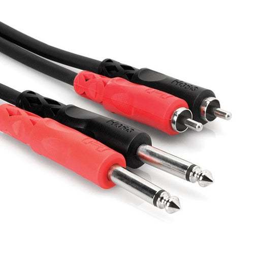 Hosa CPR-202 Stereo Interconnect Dual 1/4" TS to Dual RCA - 6'