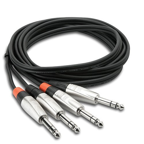 Hosa HSS-010X2 Dual REAN 1/4" TRS Cable - 10'