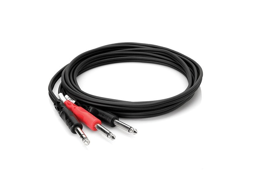 Hosa STP-203 Insert Cable 1/4" TRS to Dual 1/4" TS