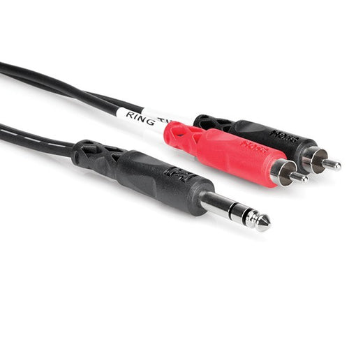Hosa TRS-202 Insert Cable 1/4" TRS to Dual RCA - 6'