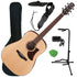 Collage image of the Ibanez AAD100E Acoustic-Electric Guitar - Open Pore Natural GUITAR ESSENTIALS BUNDLE