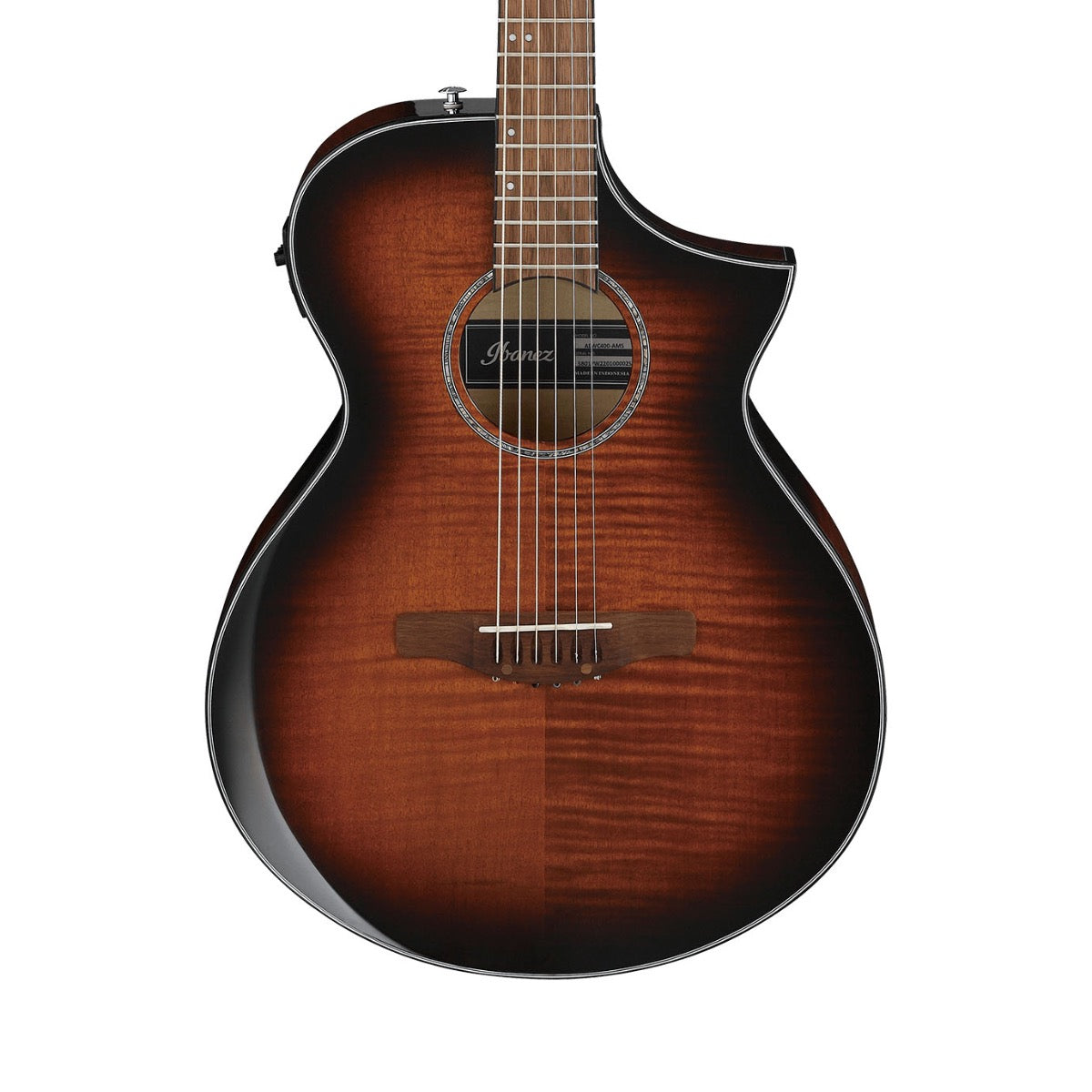 Ibanez AEWC400AMS AEWC Acoustic/Electric Guitar - Amber Sunburst High Gloss, View 1
